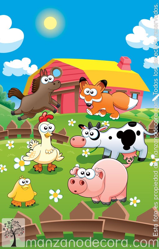Estor Enrollable Fotográfico Infantiles Granja 01 - Fotográficos ...