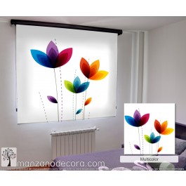 Estor Enrollable Fotográfico Dormitorio Pandanus Multicolor