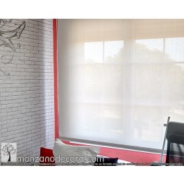 Estor Enrollable Screen Helios Perla Lino Transparencia Alta