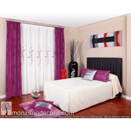 Cortina Tablones Combinada Gomera con Olga Morado