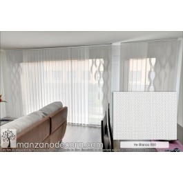 Cortina Vertical Tejido Screen Formas Ite Shaped dibujo Murano Blanco 000