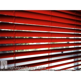 Veneciana Aluminio Roja Lamas 25mm