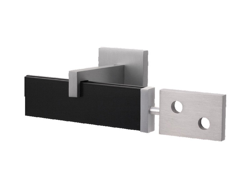 Riel Decorativo Cortina Doble Plata Mate Negro - Para Cortina