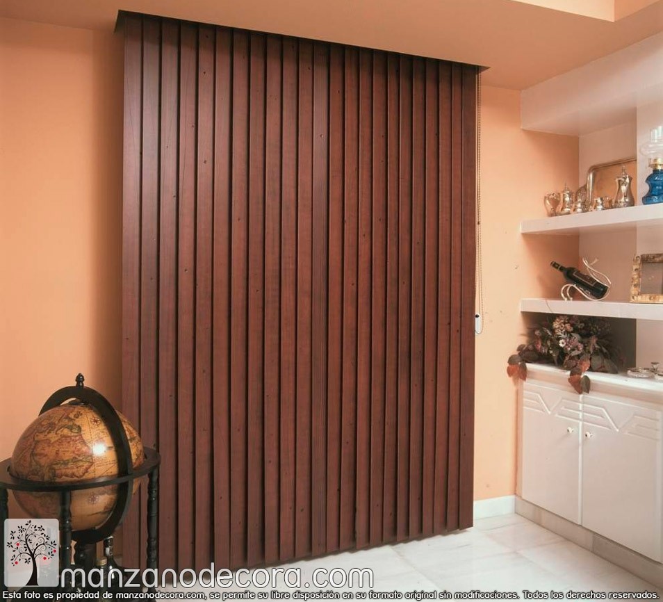 persiana interior vertical madera colores base