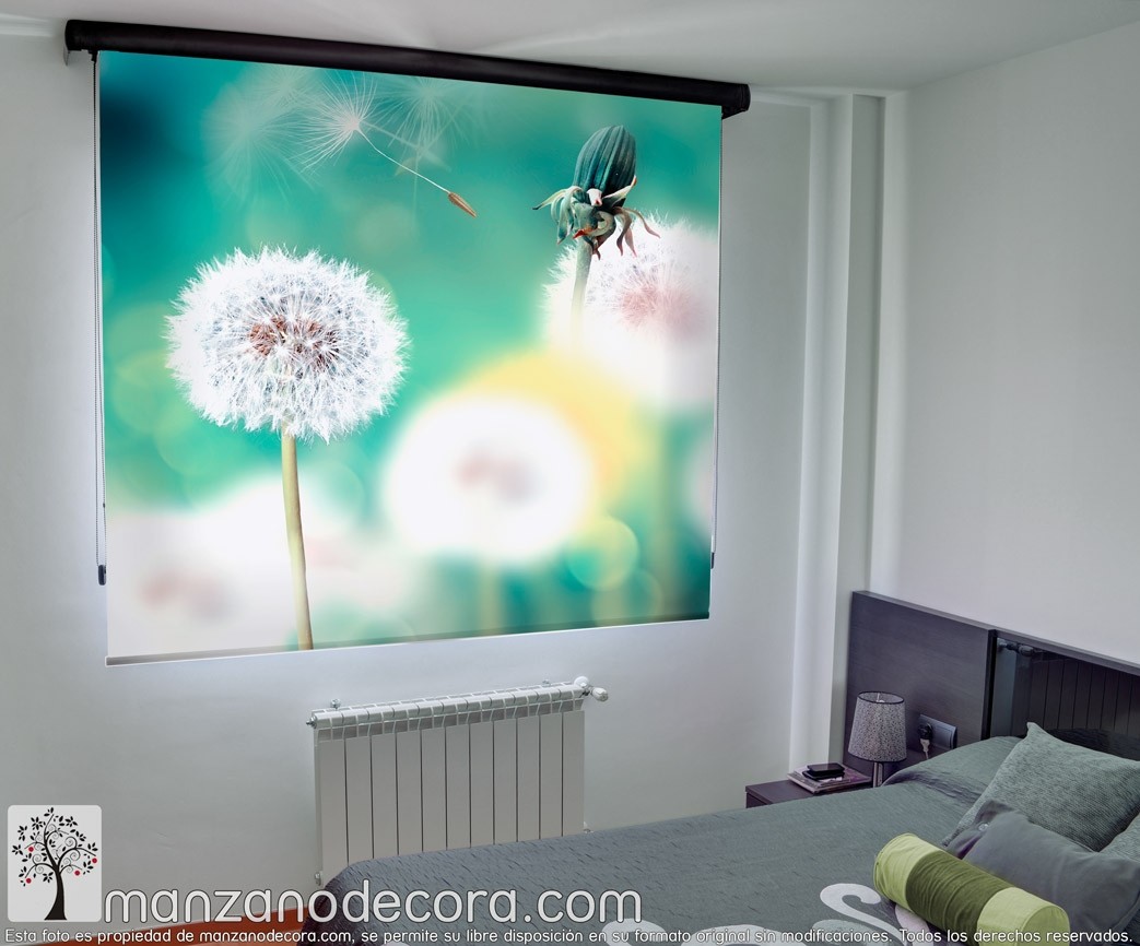 Estor Enrollable Fotográfico Dormitorio Clusia - Cortinas Manzanodecora
