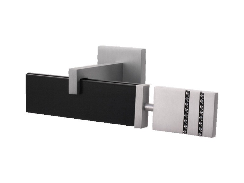 Riel Decorativo Cortina Simple Plata Mate Negro - Cortinas Manzanodecora