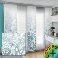 Panel Japonés Técnico Estampado Calisia Gris - Cortinas Manzanodecora