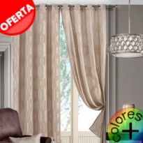 Cortina Ollaos Estampada Estándar CD-5092 Beige