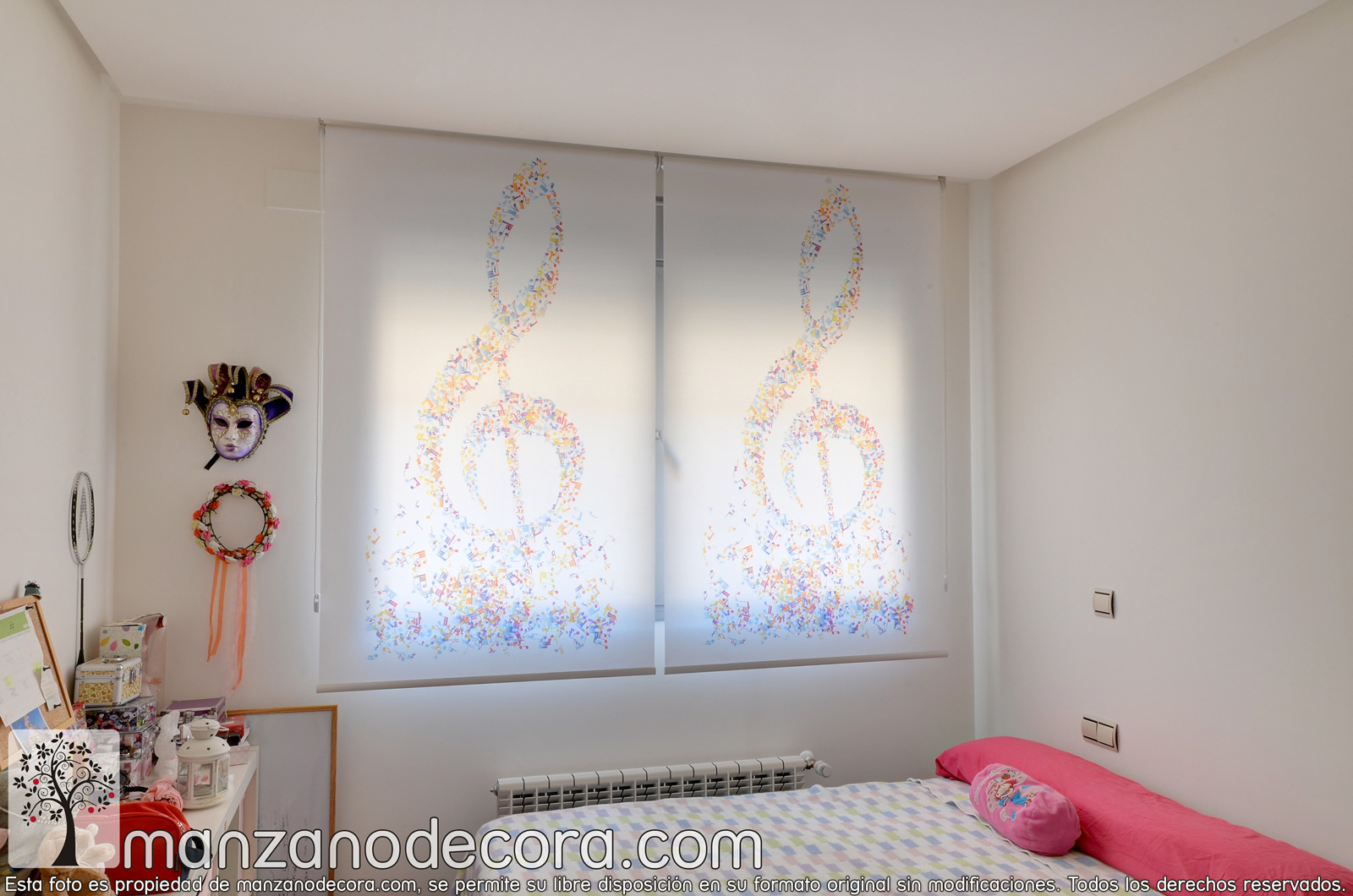 Estores infantiles para la decoración de sus dormitorios - Cortinas  Manzanodecora