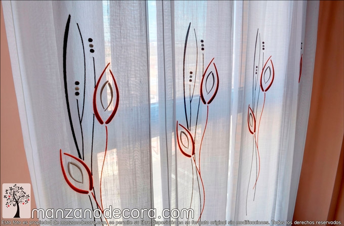 Cortinas bordadas