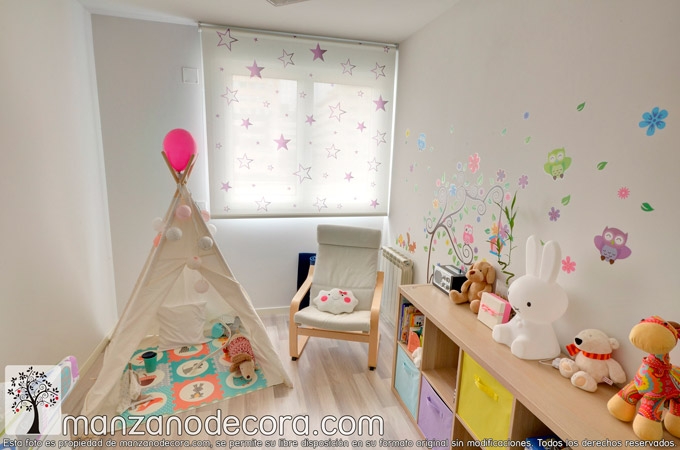 Estores infantiles para la decoración de sus dormitorios - Cortinas  Manzanodecora