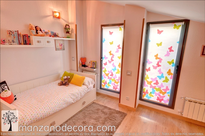 Estores infantiles para la decoración de sus dormitorios - Cortinas  Manzanodecora