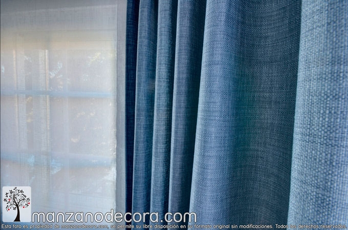 detalle cortinas dormitorio de matrimonio