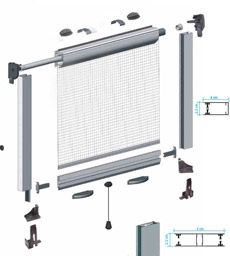 Cortina Mosquitera para Ventanas, 90x170 cm Mosquiteras Enrollables Ventanas  Mosquitera Fácil de ensamblar para Sala de Estar Balcón, Blanco P :  : Bricolaje y herramientas