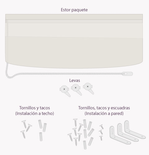 Instalar estores sin hacer agujeros, 3 formas distintas