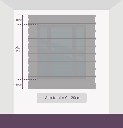 Medición-persiana-plisada-altura-pared