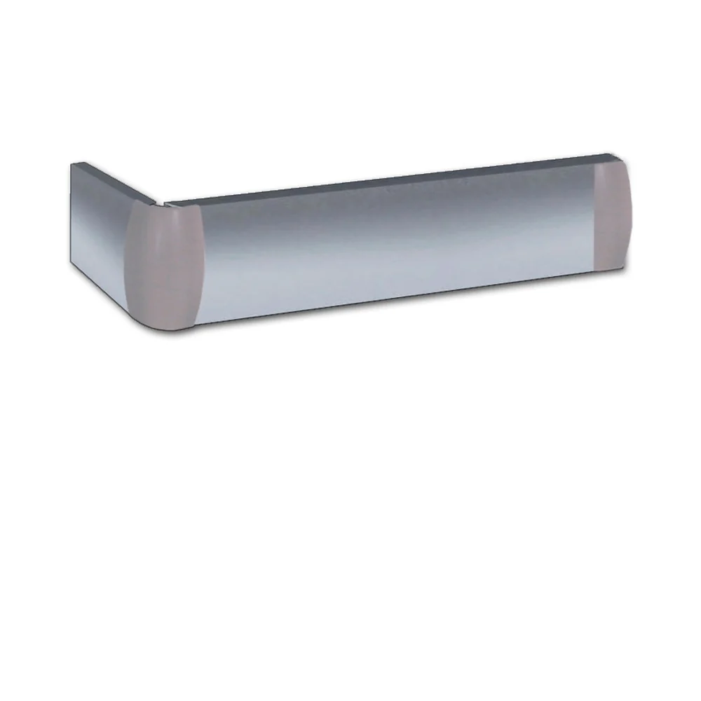 Eco Solapa plata: Perfil redondeado en plata