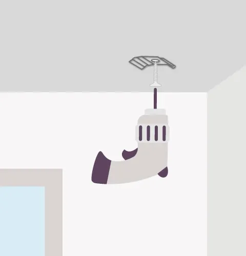 Verticales, a techo: los soportes