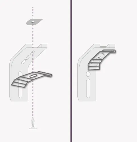 Verticales, a pared: el soporte, en la escuadra