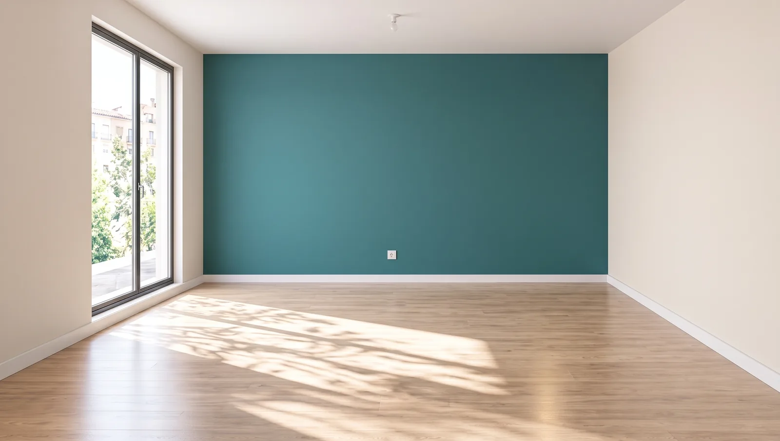 El dormitorio vacío, tal como lo fotografía la decoradora en la visita