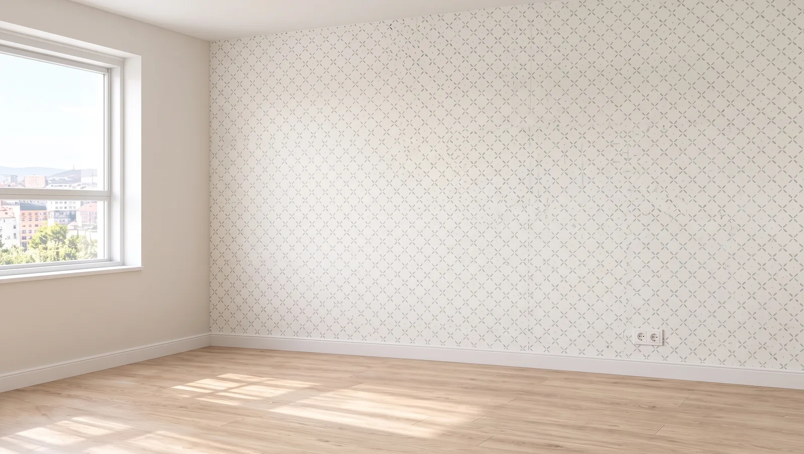 La habitación infantil vacía, tal como la fotografía la decoradora en la visita