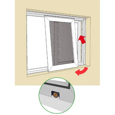 Instalación de la mosquitera corredera con marco, paso 5: las hojas