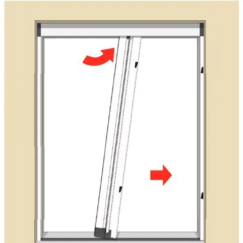 Instalación de la mosquitera enrollable para puerta, paso 5: la mosquitera