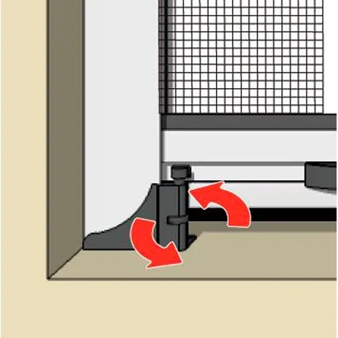 Instalación de la mosquitera enrollable para ventana, paso 6: el cierre