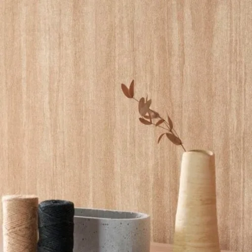 Papel pintado Eucalyptus: vetas de madera en tonos naturales y vivos