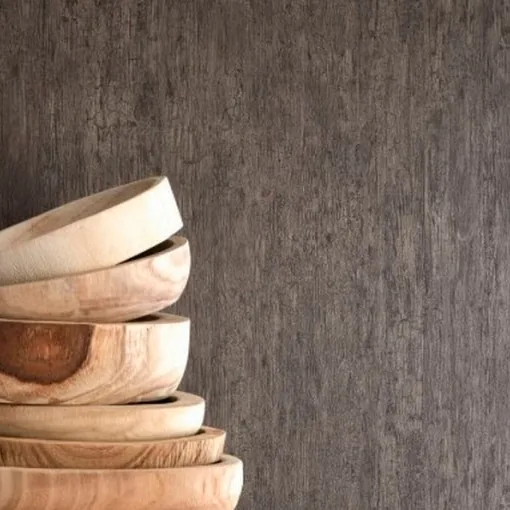 Papel pintado Meleze: madera veteada, del blanco al marrón