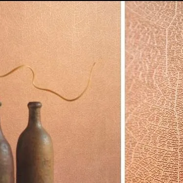 Papel pintado Nervure: textura mineral en tonos tierra y verdes