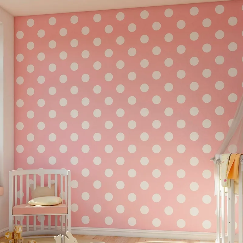 Papel pintado Point: lunares grandes en muchos colores