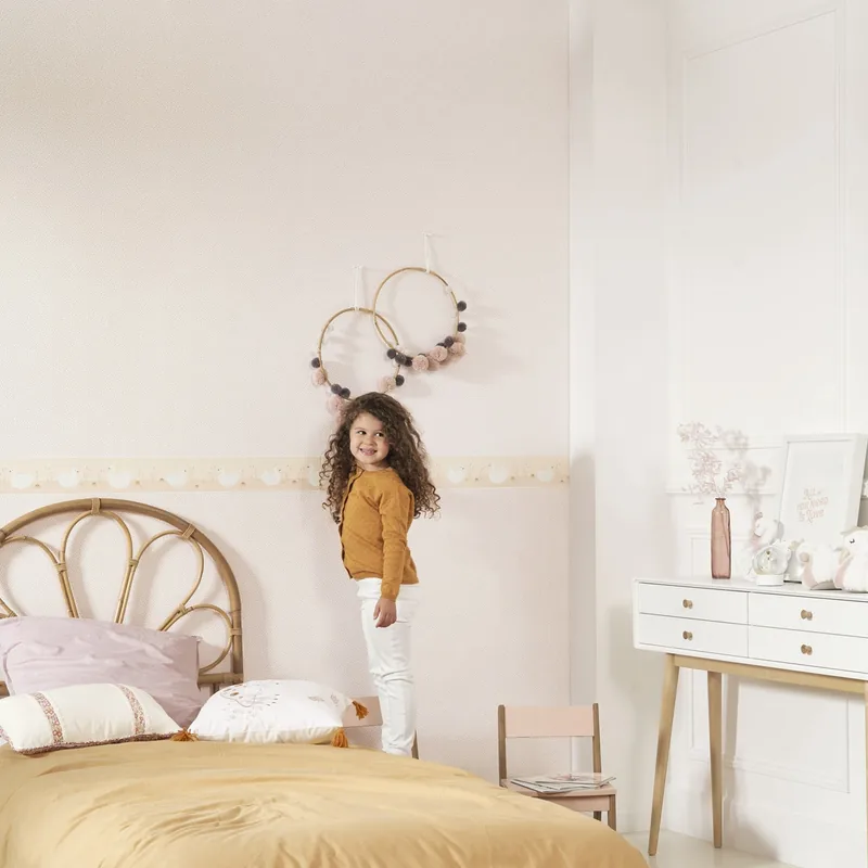 Papel pintado Swan: cisnes y nubes para el cuarto de los niños