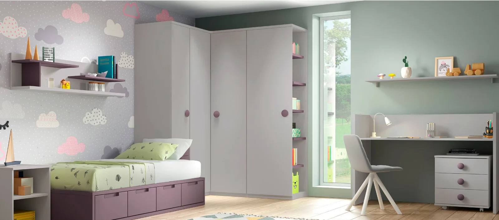 Habitación infantil CH-317 convertida en juvenil